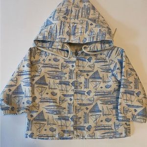 Vintage By Thomas Jacket 0-3 Months Sailboats White And Blue